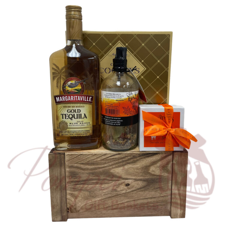 Margarita Momma Cocktail Gift Basket, Margarita Gift Basket, Mothers Day Gifts, Mothers Day Ideas, Covid19 Gift Ideas, quarantine gift ideas, cocktail gift basket, tequila gift baskets, rokz spirit infusions, scamps toffee and sweets