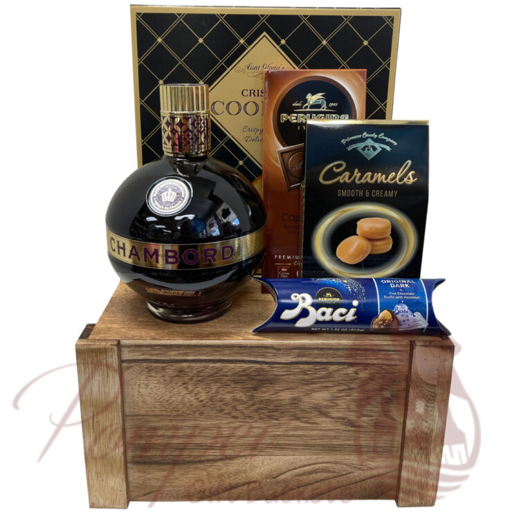 A Taste of Royalty Liqueur Gift Basket, chambord, pompei gift baskets