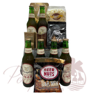 Don't Forget the Lager Beer Gift Basket, yuengling gift basket, send yuengling beer, engraved yuengling, yuengling gifts, brobasket beer basket,