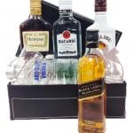 Sample Box Liquor Gift Basket