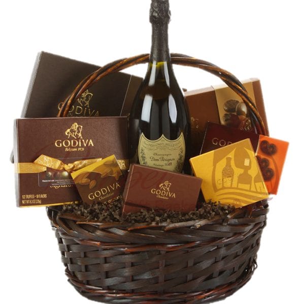 Godiva And Champagne Gift Basket NYC