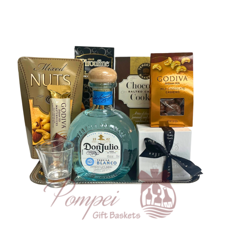 Don You Touch My Tequila Gift Basket, Don Julio Gift Basket, Engraved Don Julio Gifts, Tequila Gift Baskets