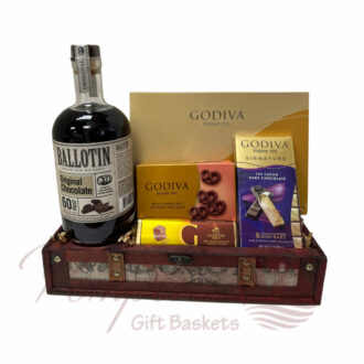 Go Go Diva Chocolate Liqueur Gift Basket, Godiva Gift basket, Liquor and Godvia Gift Basket, Chocolate Gift basket, 21st birthday gifts, sympathy gift basket