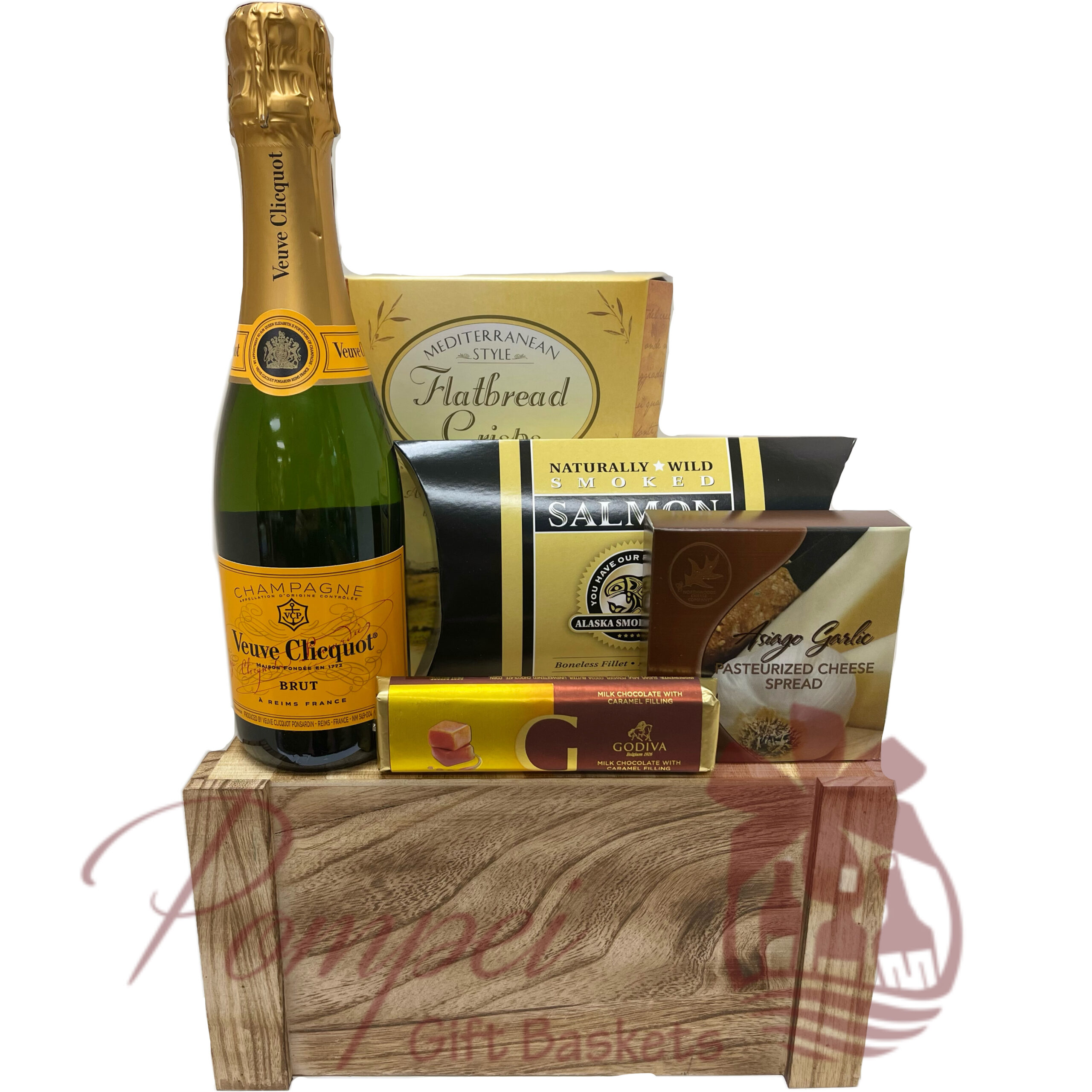 Veuve Clicquot Rose and Gourmet Snacks Gift Basket