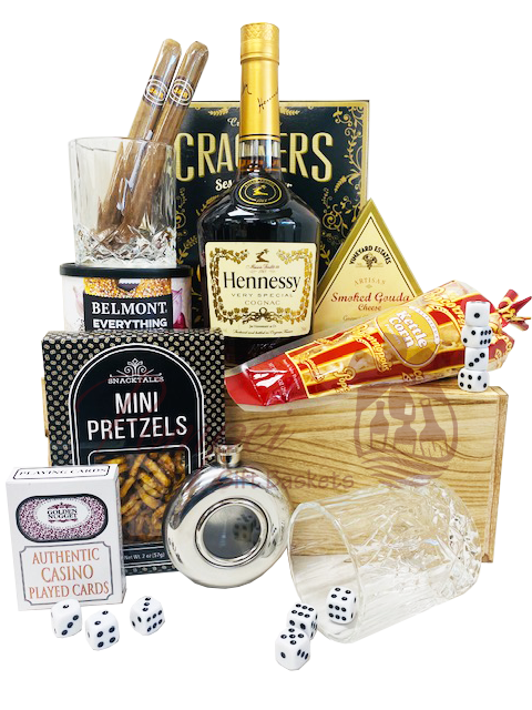 Game Night Cognac Gift Basket, Hennessy Gift Basket, Hennessy Gifts, Engraved Hennessy, Casino Gift Basket, Poker Gift Baskets, Hennessy Hamper Gifts, Send Hennessy Online, Cognac Gift basket