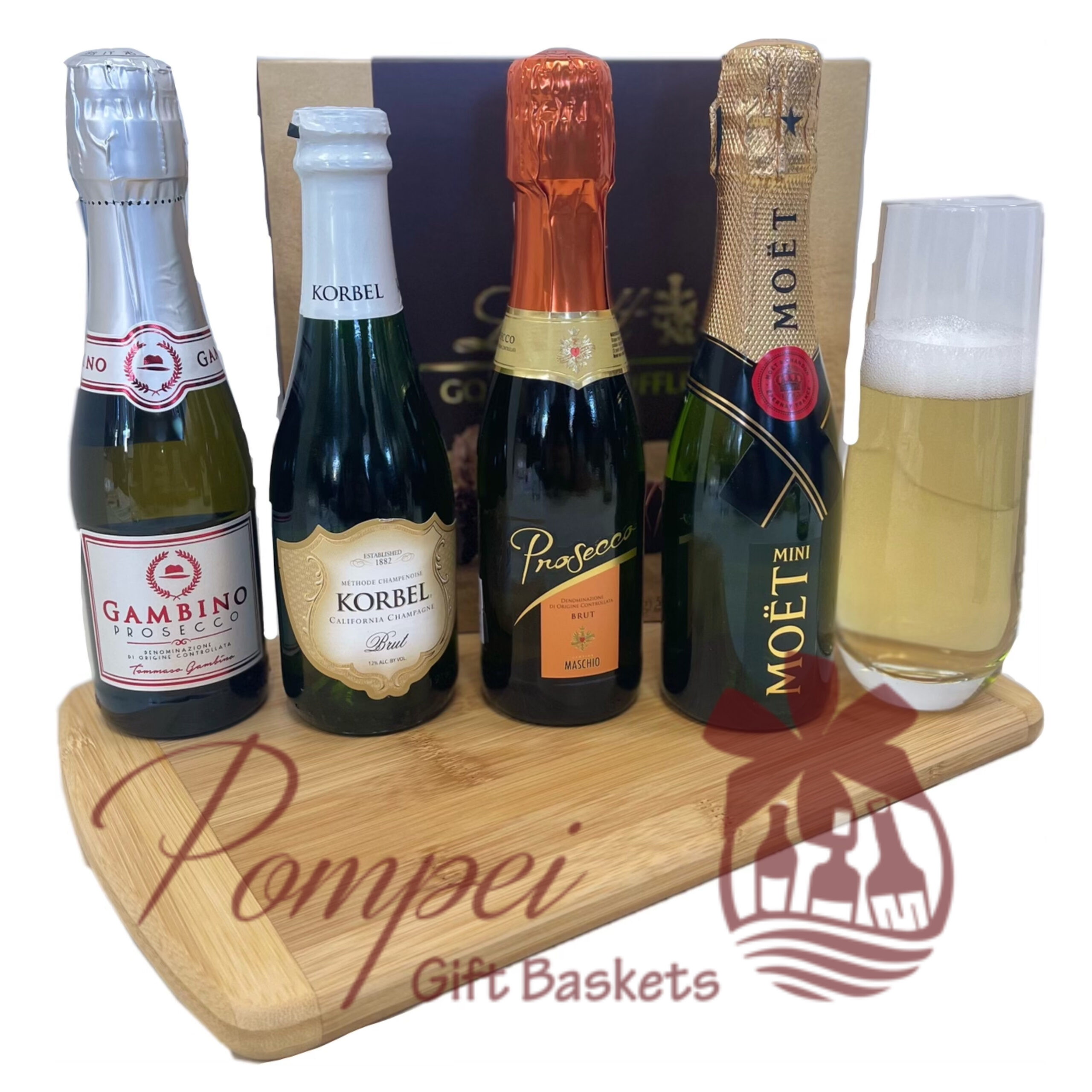 Sparkling Flight Champagne Kit - Pompei Gift Baskets & Engraving