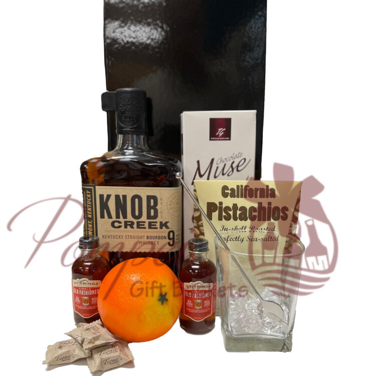 knob creek, old fashioned, old fashioned gift set, small business, local business, gift sets, kit, kitting, gift baskets, gifts for him