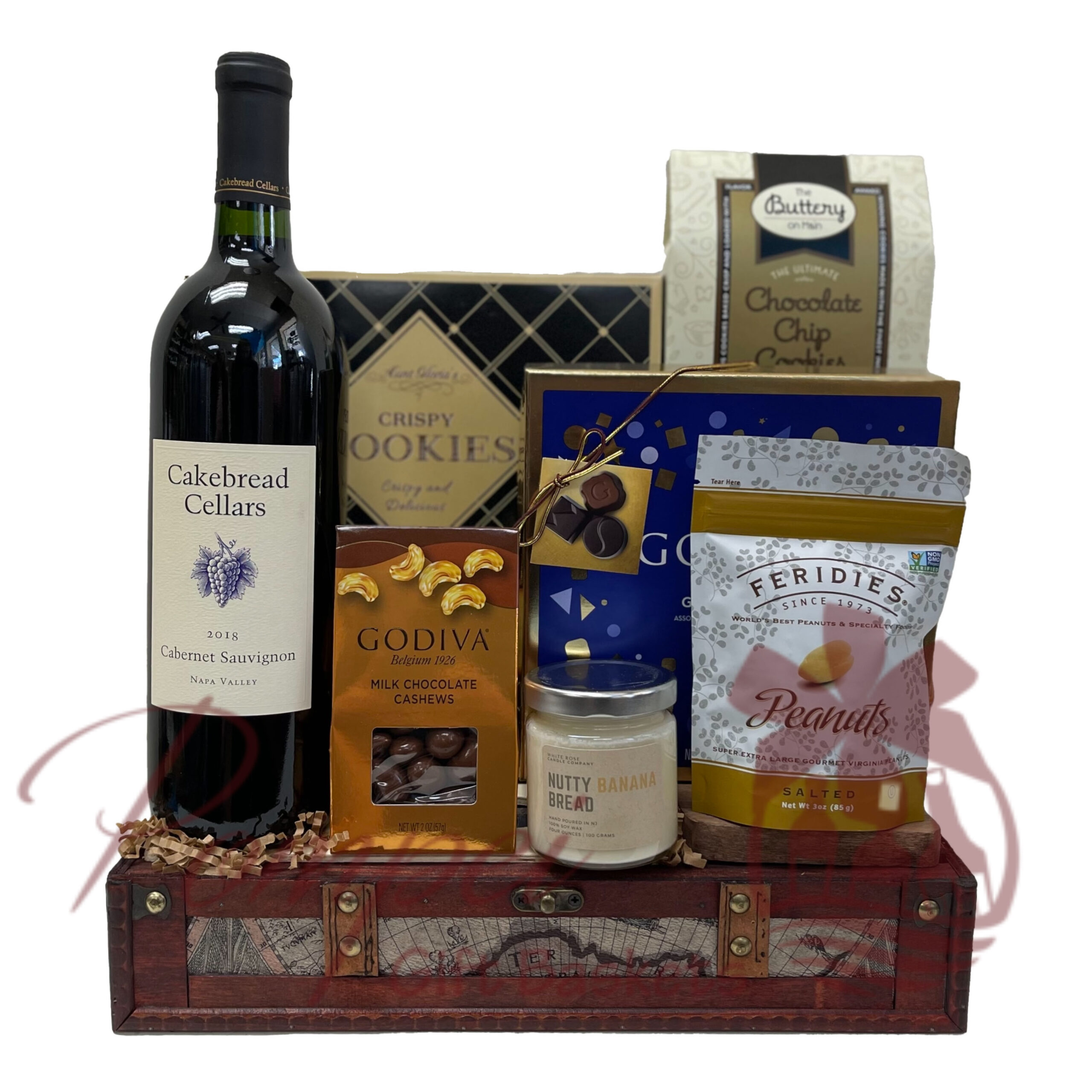 White Wine Gift Baskets with Chocolates