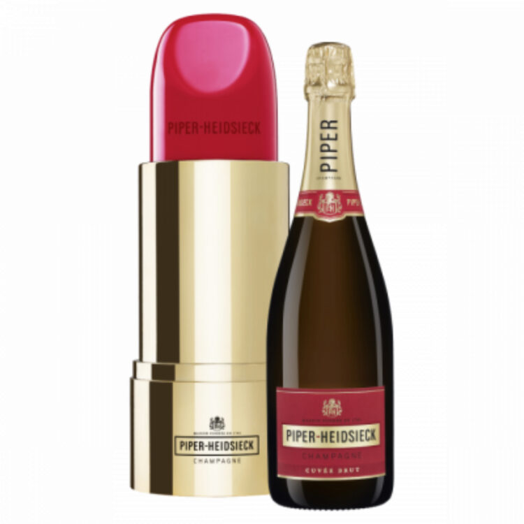 piper heidsieck, Piper-Heidsieck, champagne, piper heidsieck gift set, girl gifts, gifts for her, gift set, lipstick gift set, lipstick, red, pink, birthday gifts, holiday gifts