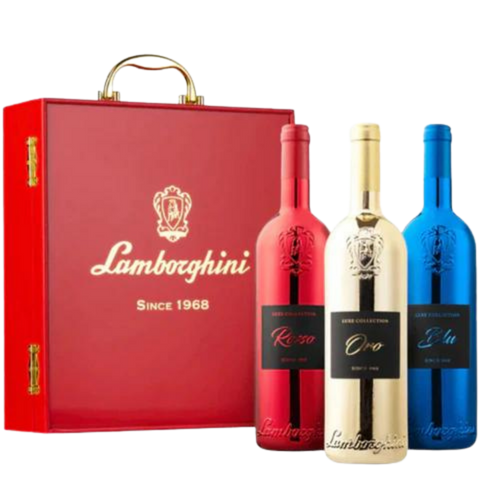 amborghini: LUXE Red Collection Gift Set, lamborghini, gift set, red wine, impressive gifts, cars, expensive gifts, shiny gifts, wine, pompei gift baskets