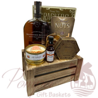 Woodford Old Fashioned Bourbon Gift Basket, woodford reserve, bourbon, whiskey, old fashioned gift basket, old fashioned recipe, old fashioned candle, birthday gift, retirement gift, bourbon gift, whiskey gift, bourbon kit