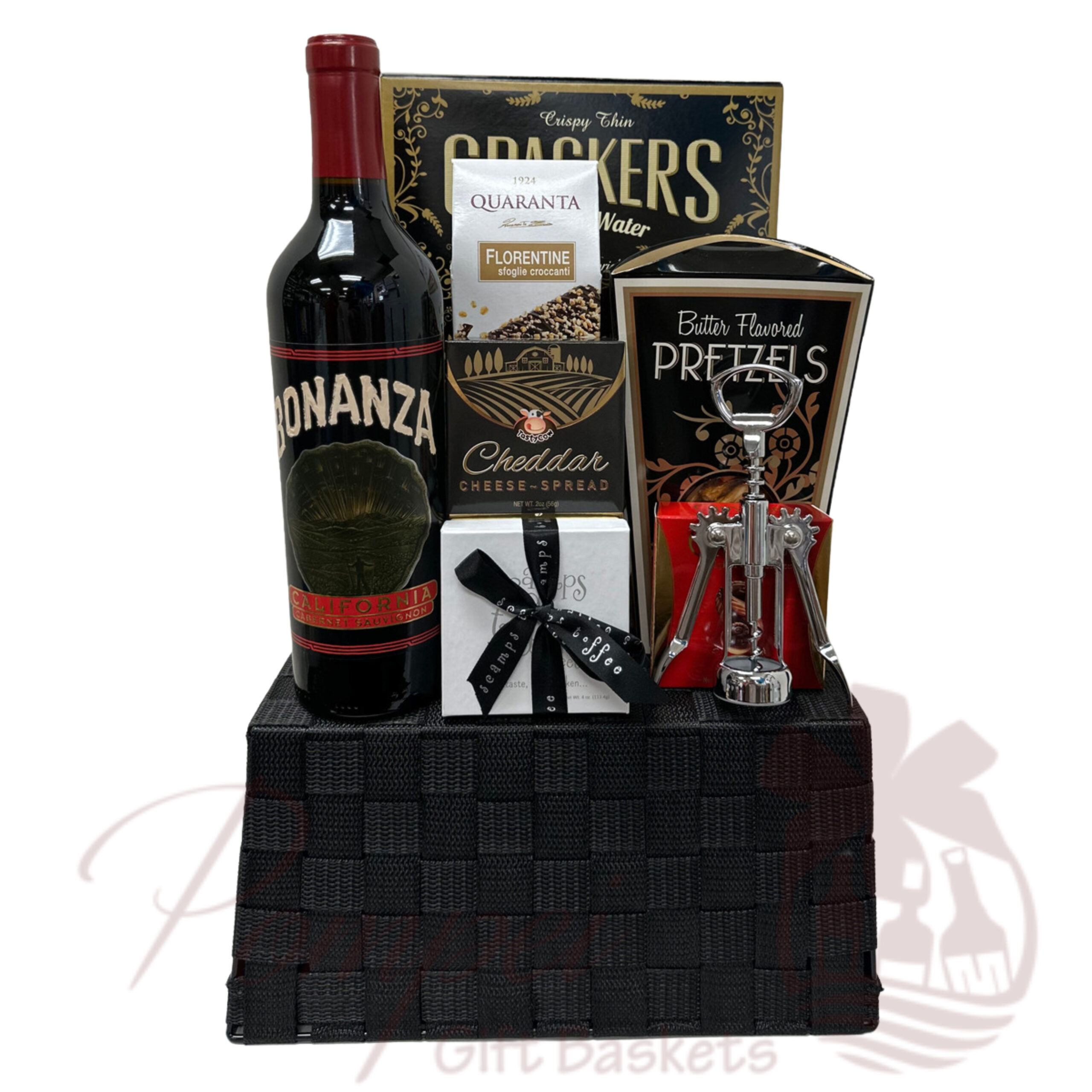 Bonanza Wine & Snacks Gift Basket 