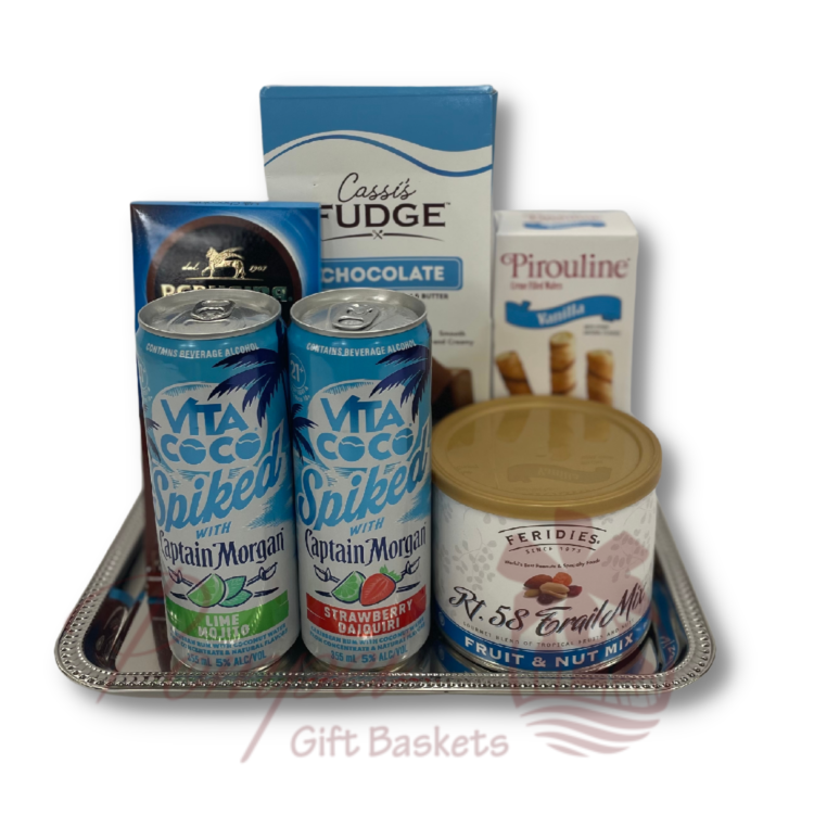 captain morgan, spike coconut water, gourmet, gourmet gift baskets