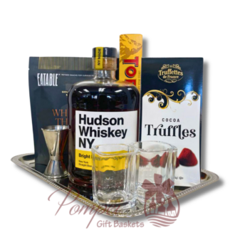new york hudson whiskey gift basket