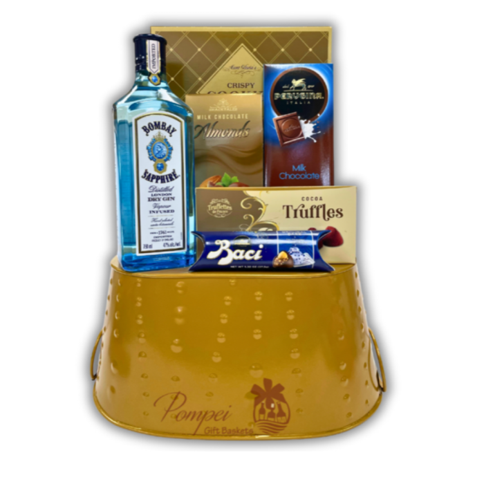 Bombay's Radiant Sapphire Gin Gift Basket