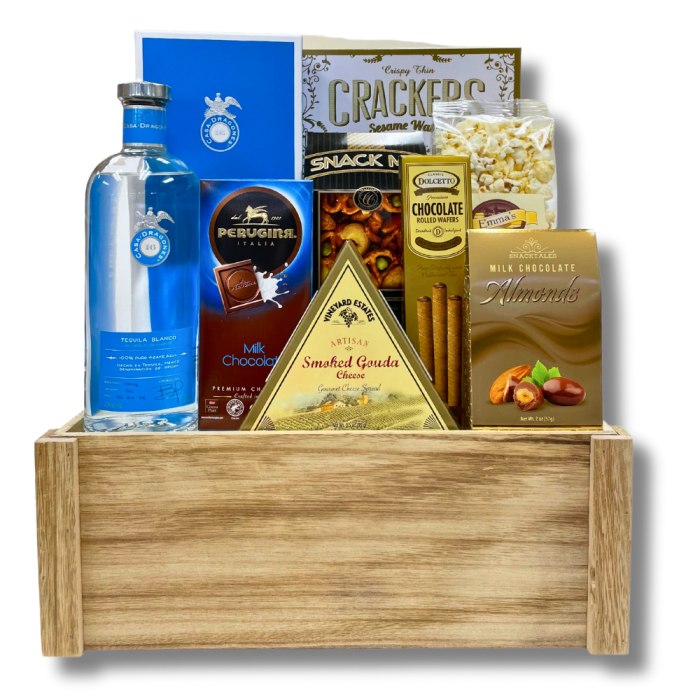 Handcrafted Casa Dragones Tequila Gift Basket