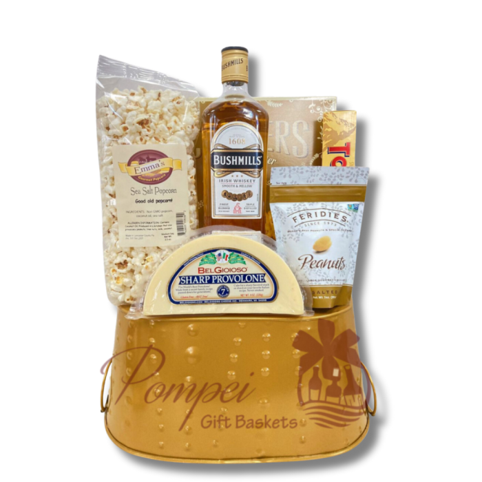 Fiery Bushmills Whiskey Gift Basket