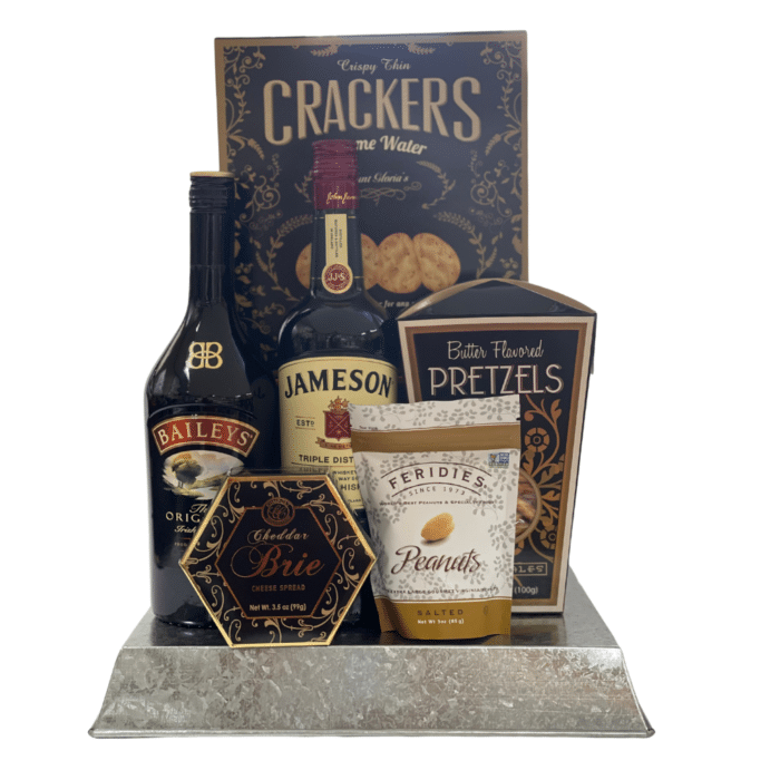 Saint Patrick Liqueur & Whiskey Gift Basket