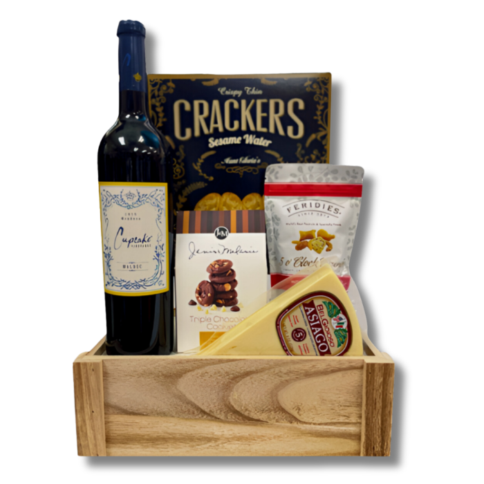 Sweet Cupcake Wine Gift Basket