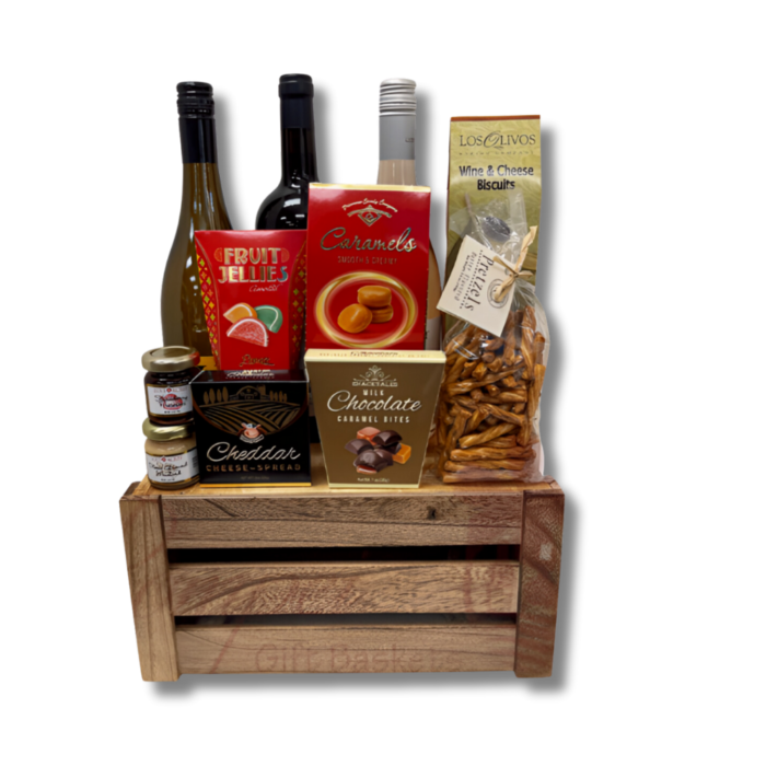 Assorted Red White & Rose Delight Wine Gift Basket