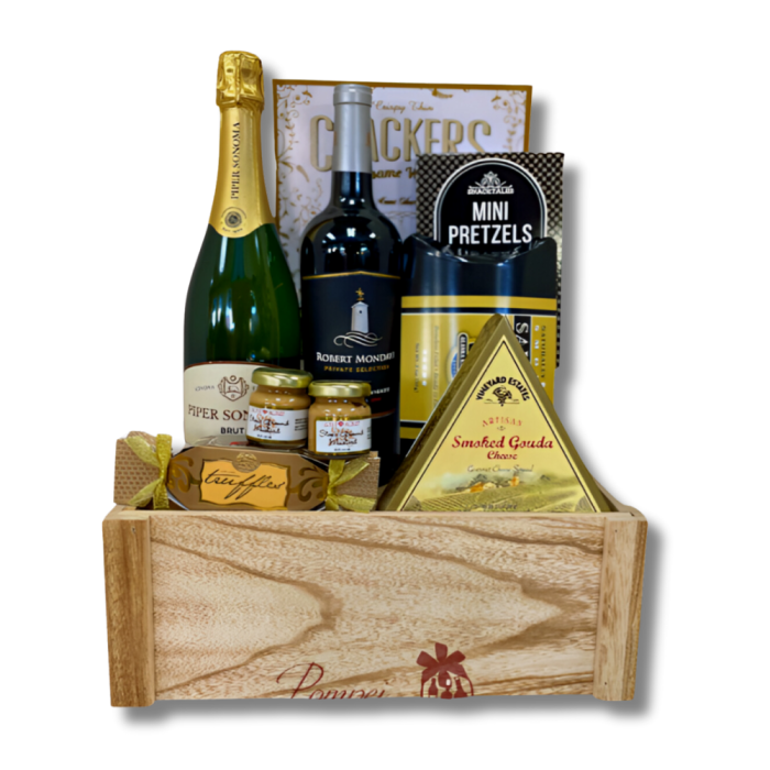 Thanksgiving Gratitude Champagne and Wine Gift Basket