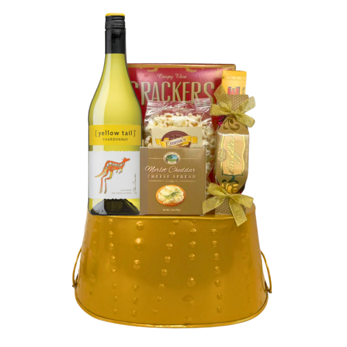 Golden Yellow Tail Wine Gift Basket