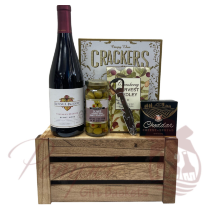 Sophisticated Snacking Wine Gift Basket