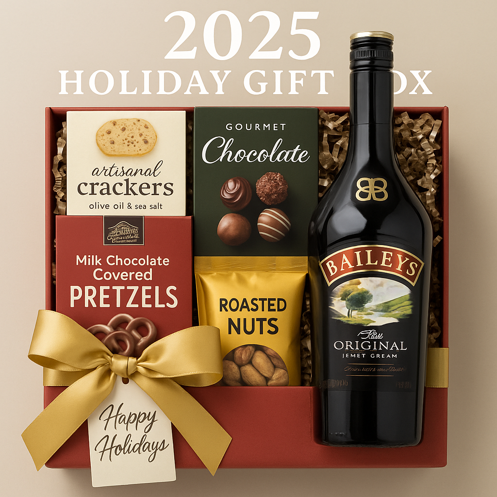 2025 Holiday Gift Box & Baileys Gift Basket – Celebrate the Season with Warmth and Elegance
