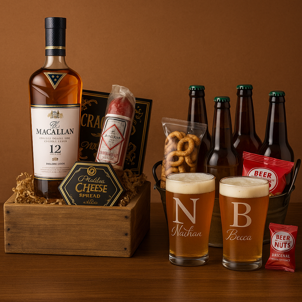 The Perfect Holiday Pairing: Macallan Gift Basket & Make Your Own Beer Gift Basket