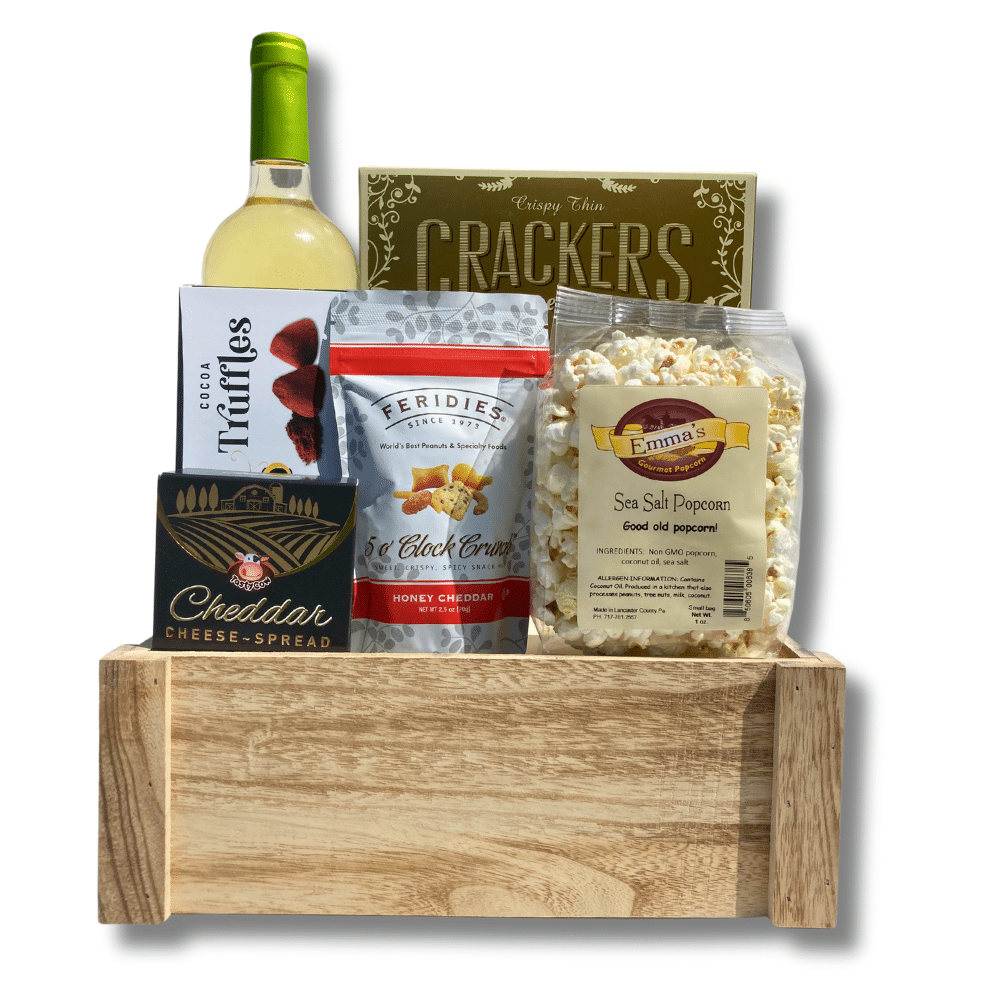 Assorted White Wine Gift Basket