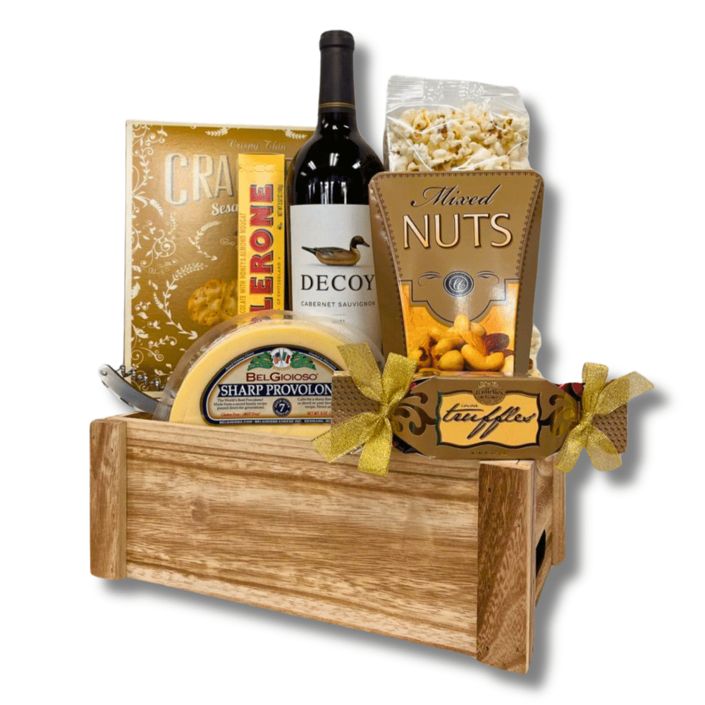 Duck Cover & Decoy Wine Gift Basket