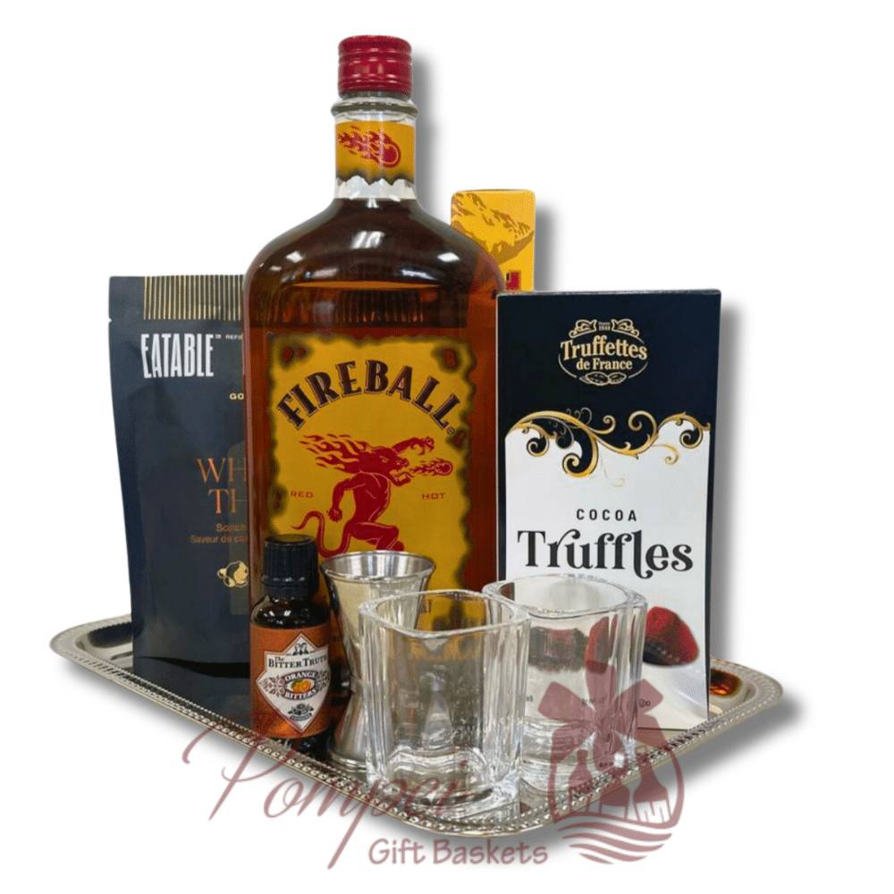 Fireball Whiskey Gift Basket