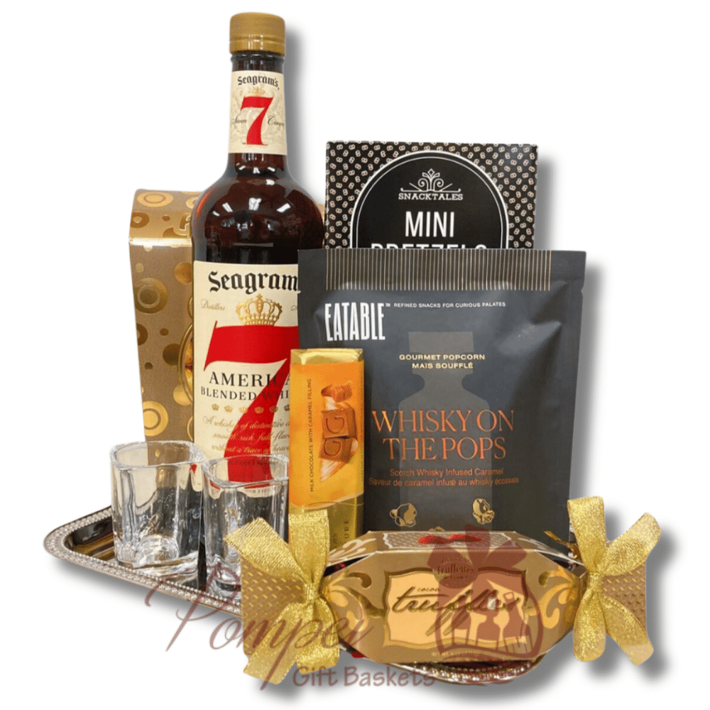 Seagram's 7 Whiskey Gift Basket