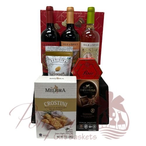 Silk and Spice Wine Gift Basket