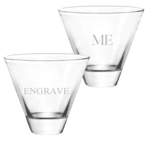 Stemless Martini Glasses