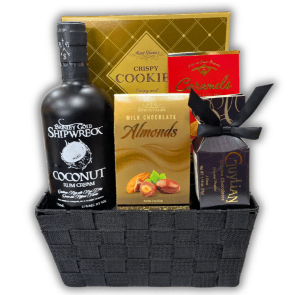 Tropical Coconut Rum Gift Basket