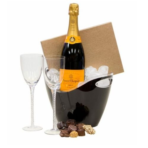 Vibrant Veuve Champagne Gift Basket