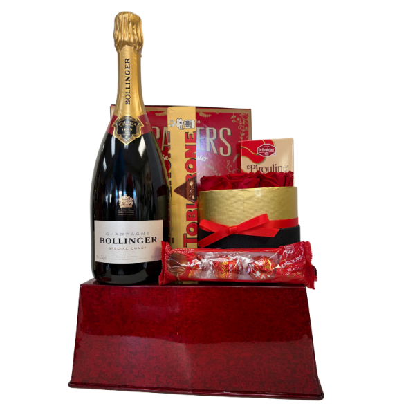 Roses & Champagne Gift Basket