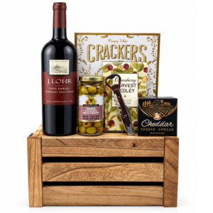 Sophisticated Snacking Wine Gift Basket